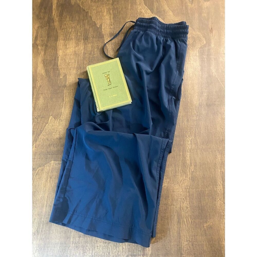Old Navy Dark Teal Drawstring Wide Leg Crop Pants